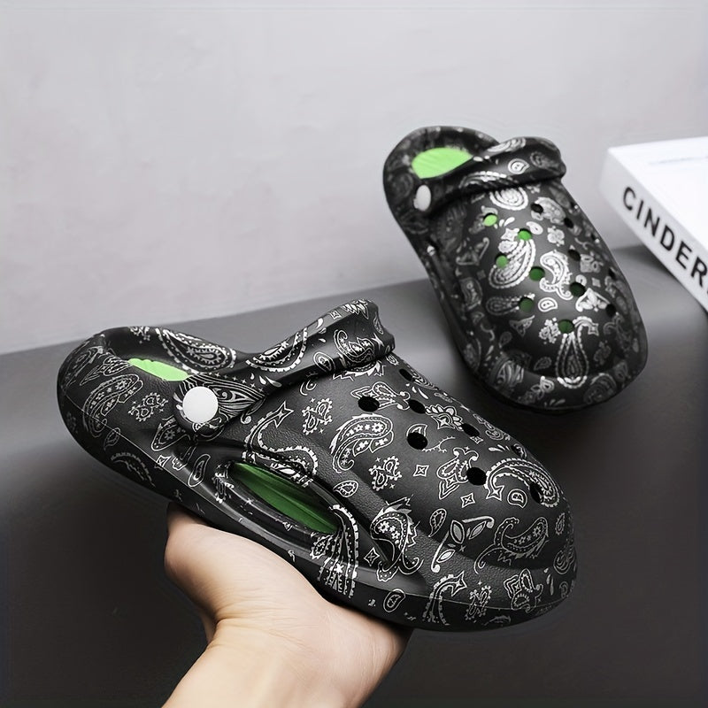 Women's Paisley Print Clogs Platform Slides