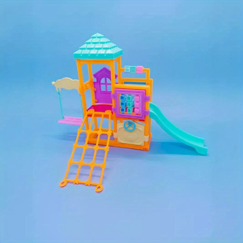 Miniature Amusement Park Swing Slide Decor Dollhouse Ornament