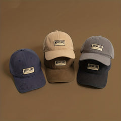 Japanese Retro Soft Top Baseball Cap Patched Sunshade Peaked Cap