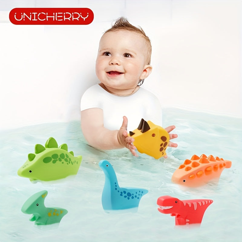 3pcs Baby Dinosaur Bath Toys For Toddler Mold Kids Bathtub Pool Toys