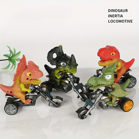 Dinosaur Motorcycle Toy Pull Back Inertial Simulation Tyrannosaurus Triceratops