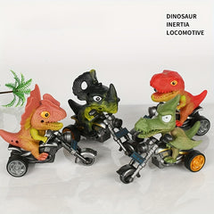 Dinosaur Motorcycle Toy Pull Back Inertial Simulation Tyrannosaurus Triceratops
