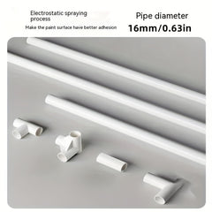 2 Tier Coat Rack with 4 Double Hooks - Sturdy Standing Storage