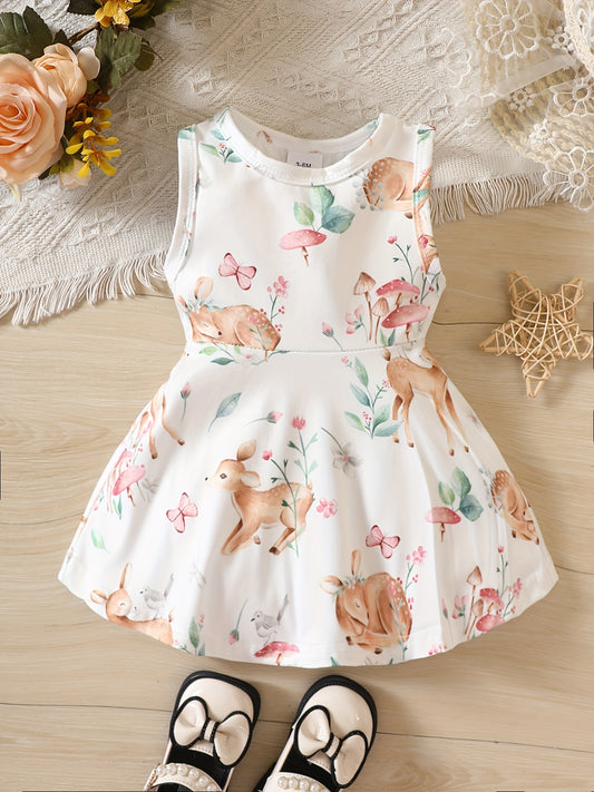 European & American Baby Girls Fawn Dress