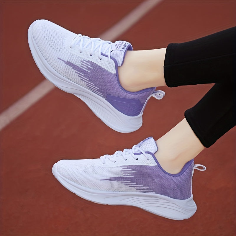 Women's Graphic Ombre Running Shoes Dot & Stripe Woven Sneakers