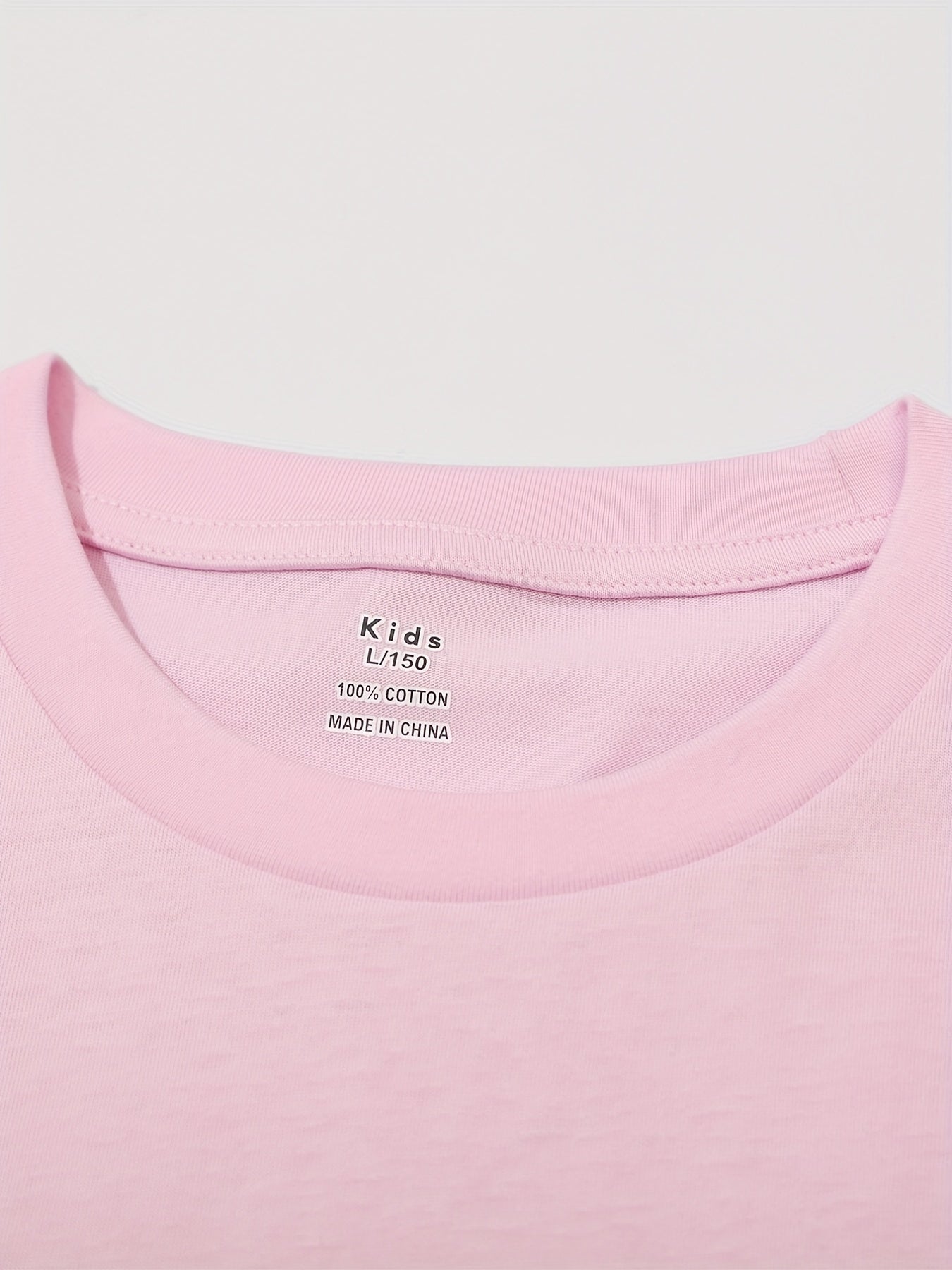 Kids Summer T Shirts 100% Cotton Crew Neck Tops