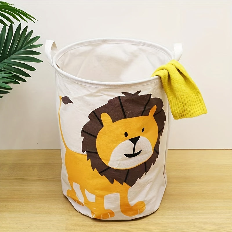 Cartoon Folding Storage Basket Clothes Washing Waterproof Bin