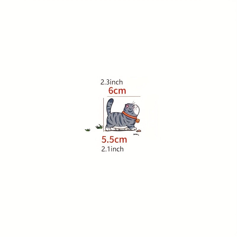 Cartoon Cat Sticker for Cars Motorcycles Water Bottles - Self Adhesive