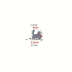 Cartoon Cat Sticker for Cars Motorcycles Water Bottles - Self Adhesive