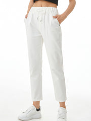 Ankle Length Harem Pants Elastic Waist Casual Trousers