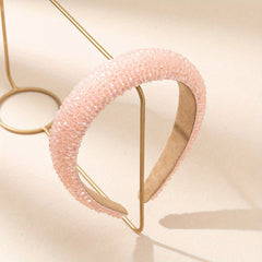 Baroque Rhinestone Wide Headband Padded Headdress Glitter Hair Band