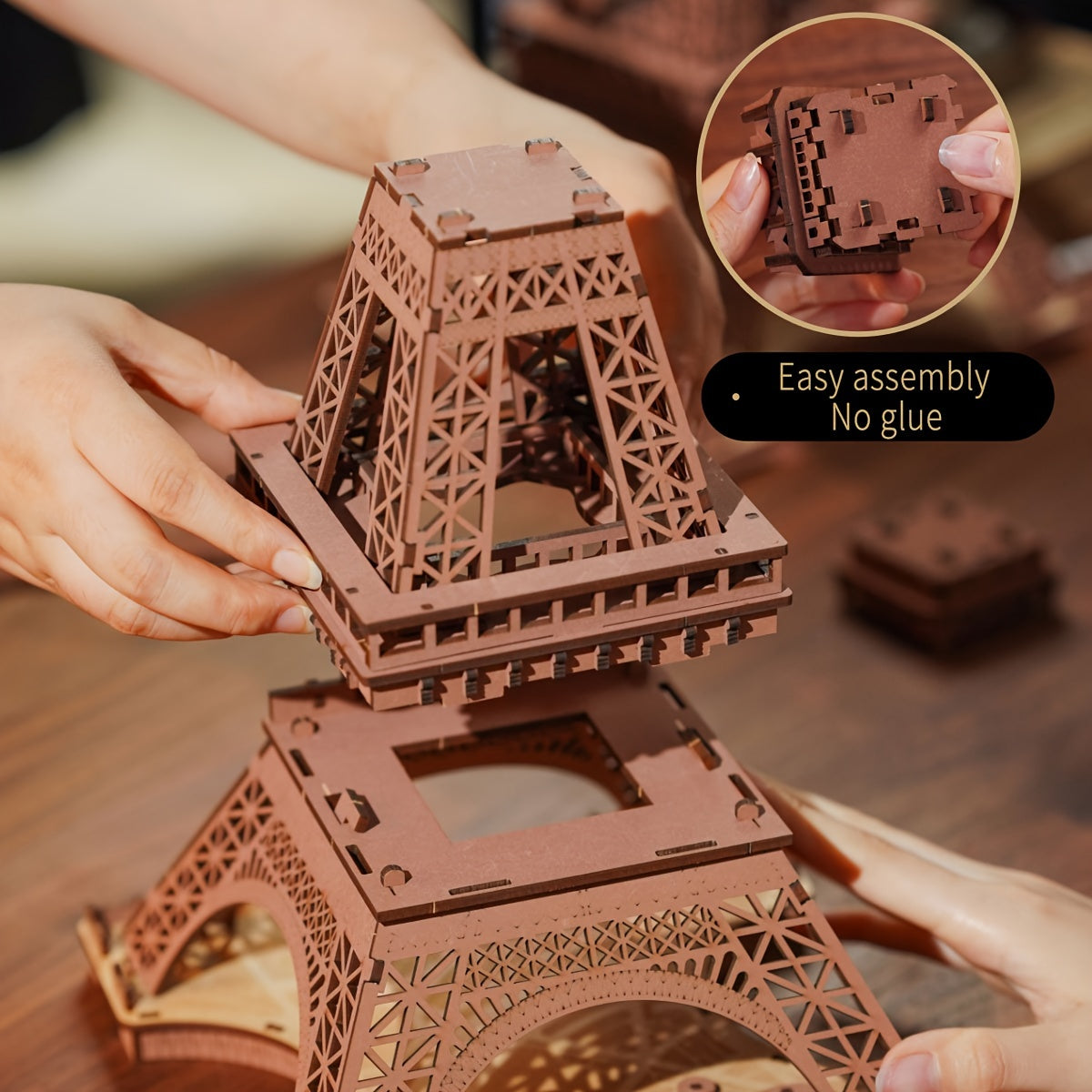 Eiffel Tower 3D Wooden Puzzle For Teens Adult Decoration