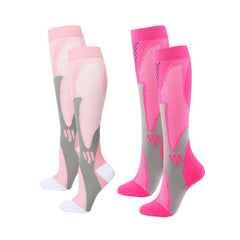 Outdoor Compression Knee High Running Socks 2 Pack
