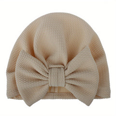 Summer Baby Hat with Big Bow Pullover Style