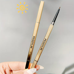 Triangle Tip Waterproof Eyebrow Pencil Golden Tube