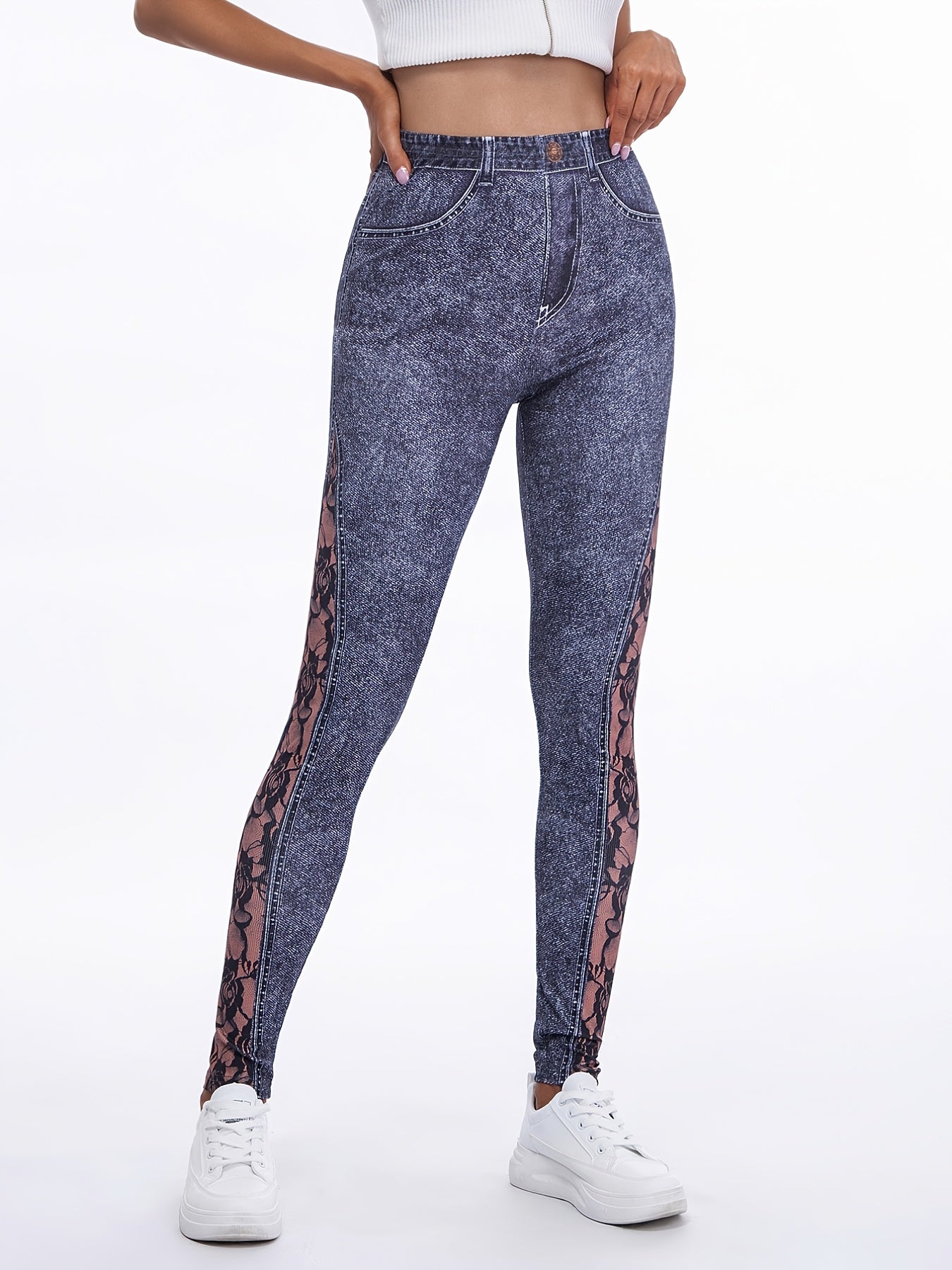 Floral Printed High Waist Leggings for Women