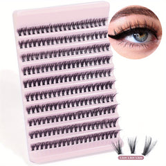Fluffy and Natural 200 Cluster Fishtail Lashes 8-16mm Eyelashes