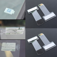 Transparent Car Parking Ticket Receipt Permit Auto Fastener Holder