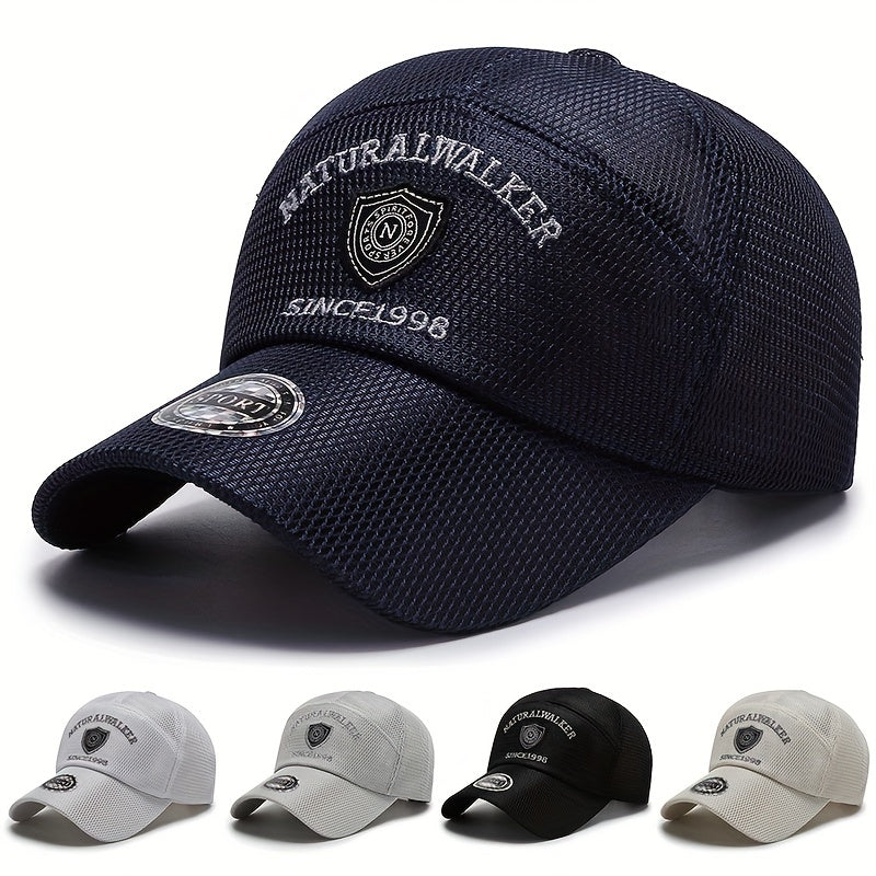 Embroidered SINCE1998 Men's Breathable Mesh Sun Protection Baseball Cap