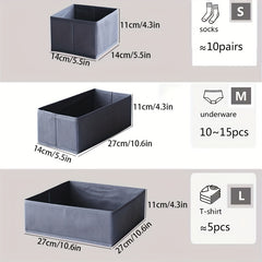 Collapsible Underwear Storage Box Organizer for Bras Socks Leggings Clothes