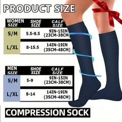 Copper Compression Socks for Women & Men 10-20 mmHg Knee High Support