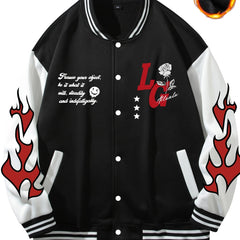 Men's Casual Baseball Jacket Thick Warm Coat For Outdoor Sports