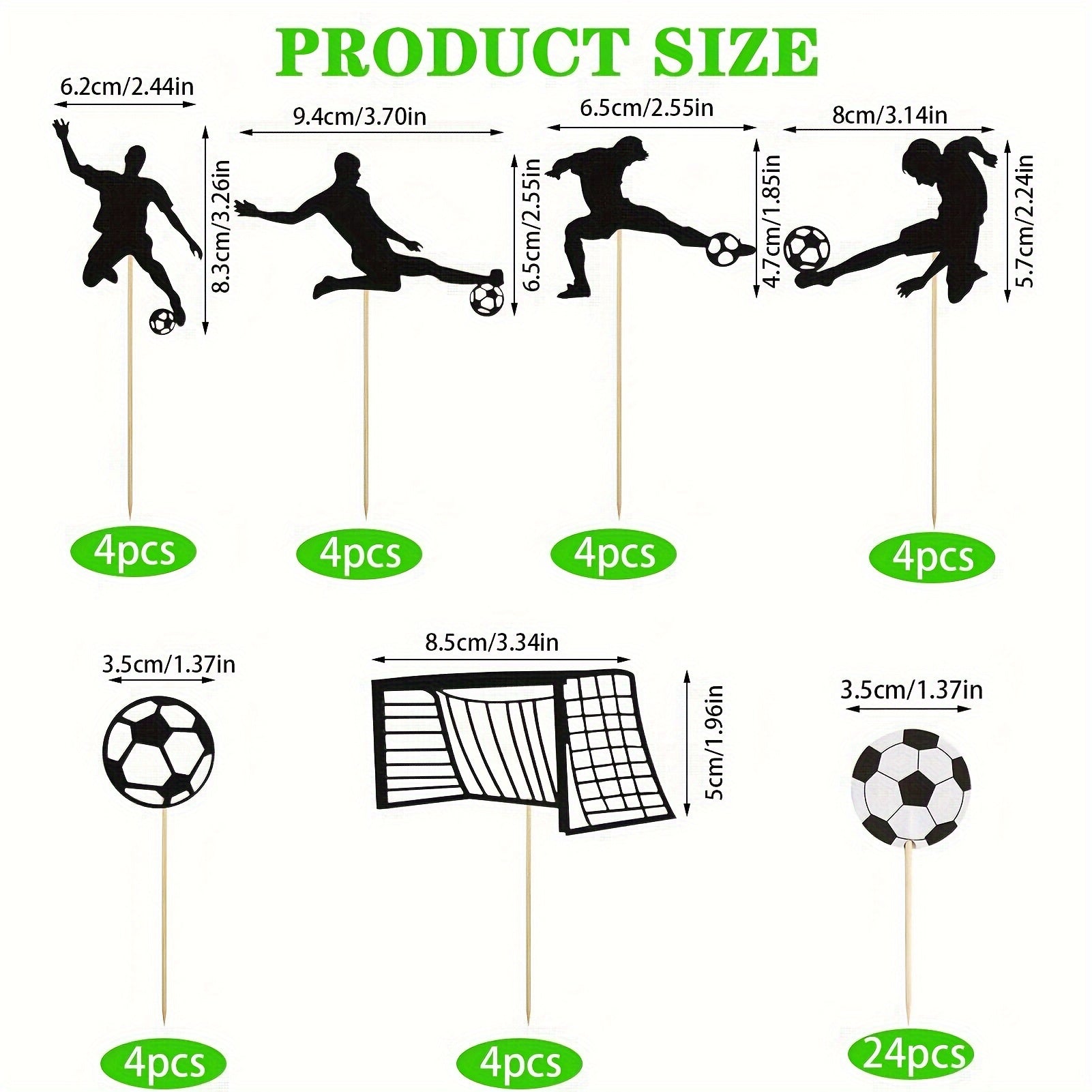 Football Birthday Party Cake Inserts Set DIY Props
