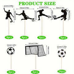 Football Birthday Party Cake Inserts Set DIY Props