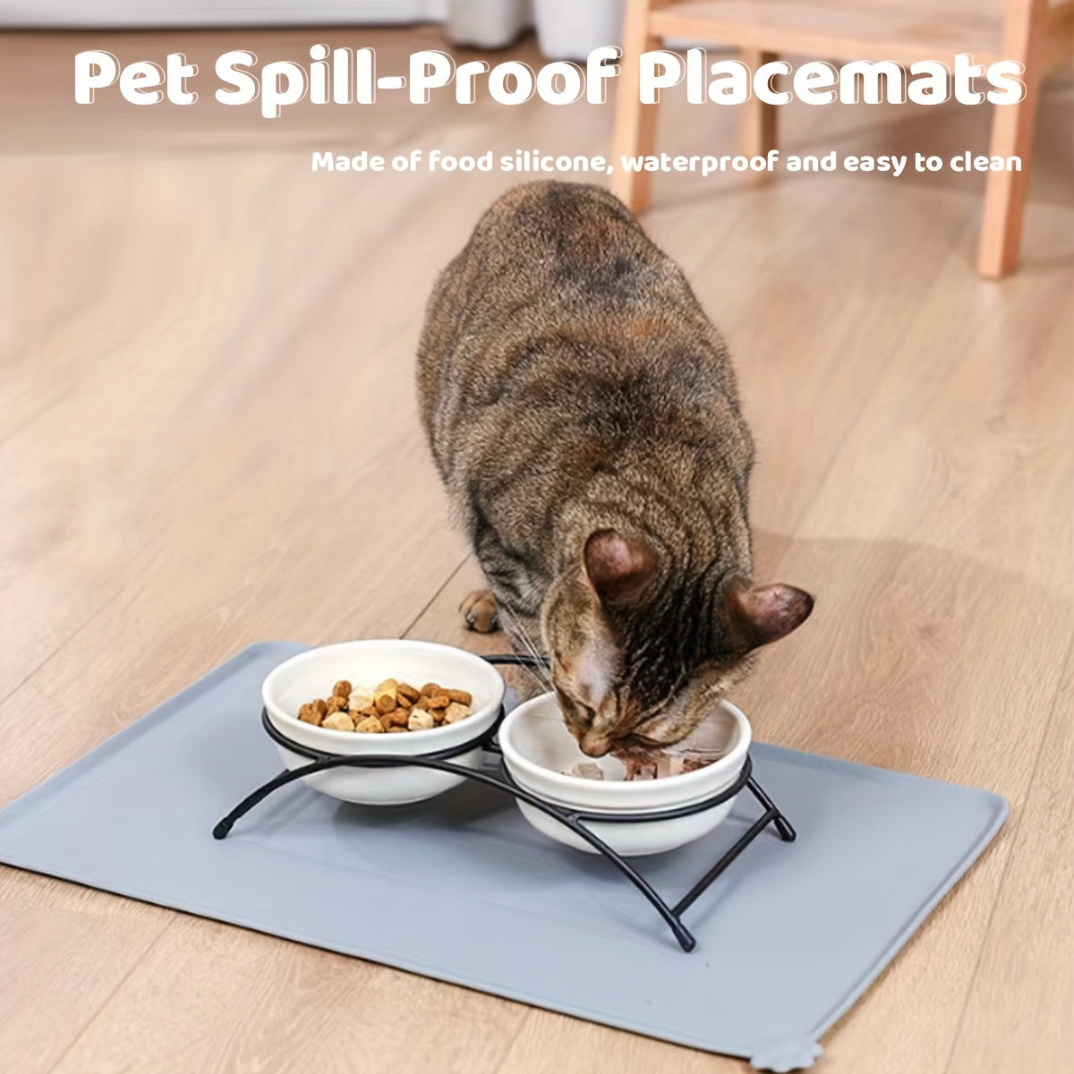 No Spill Dog Feeding Mat Easy Clean Pet Placemat