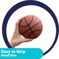 Mini Basketball 2 Pack for Kids Hoop Play, Realistic Bounce