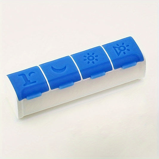 4 Compartment Medicine Organizer with Silicone Seal