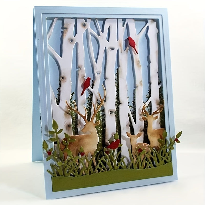 1pc 3 Deers Metal Cutting Dies Stencil for Card Making DIY Scrapbooking