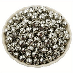 50-100PCS Christmas Jingle Bells Pendant Charms Silvery Golden Beads 6-10mm