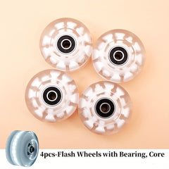 4pcs Luminous Roller Skates Wheels With Bearing