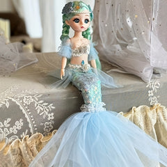 Mermaid Princess Doll - Poseable Silicone Doll for Pretend Play