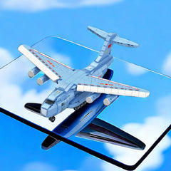 654pcs Transport Plane Model Puzzle Toy Airplane Puzzle Building Block Set
