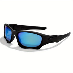 Wrap Around Sports Sunglasses UV400 Anti Glare Driving Cycling Fishing Glasses