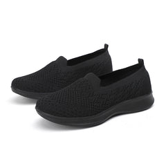 Women's Lightweight Knit Running Shoes Low Top Weaving Loafers