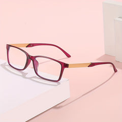 Light Blocking Reading Glasses Classic Jelly Square Anti Eyestrain