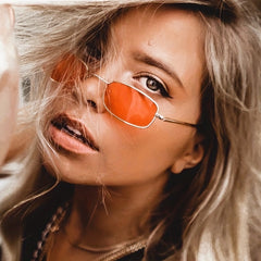 Metal Sunglasses Rectangle Anti Glare UV400
