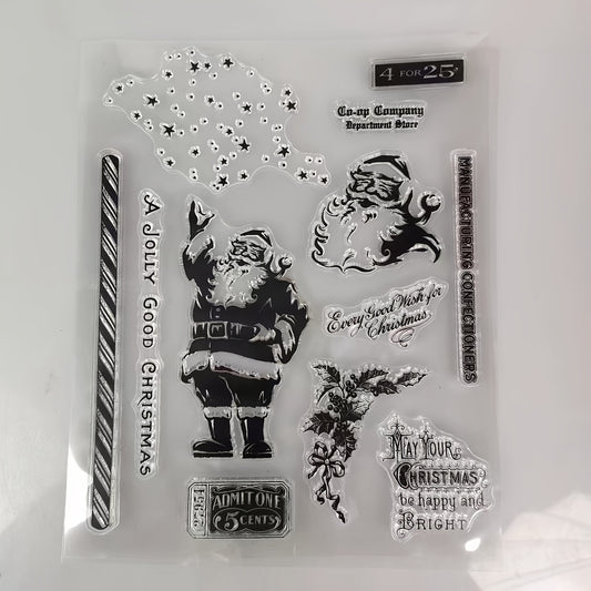Christmas Santa Claus Stamp Set for Scrapbooking Paper Craft