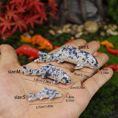 Resin Koi Carp Fishbowl Model Statue for Aquarium Garden Decor