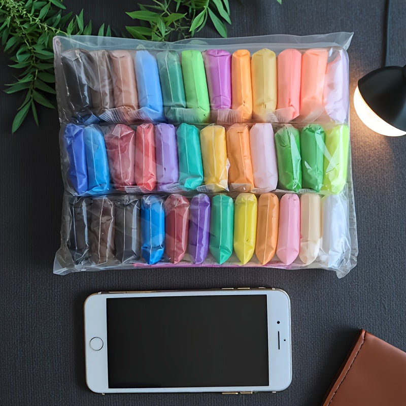Air Dry Clay Set Lightweight Flexible Easy to Shape Crafting Modeling Deco