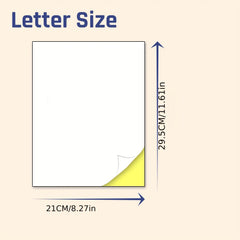 50 Sheets A4 Glossy Adhesive Paper for Printers Quick drying