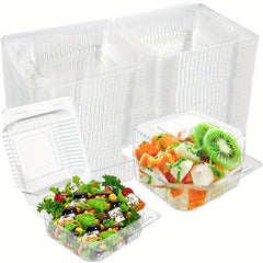 50/100 Clear Plastic Hinged Take Out Containers 5.3x4.7x2.8 Inch