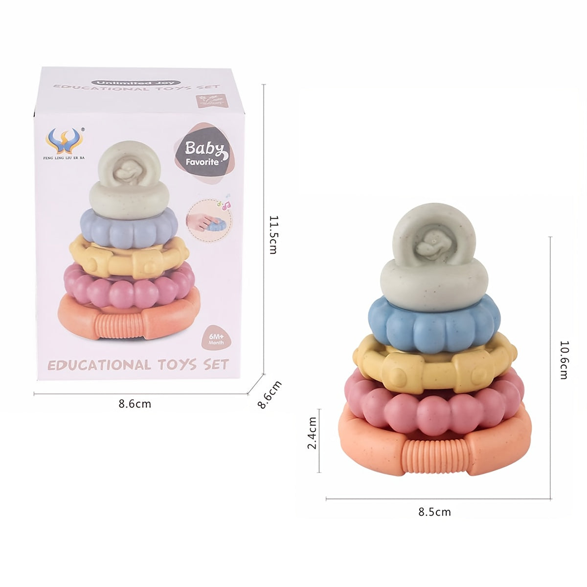 Soft Stack Blocks Ring Stacking Toys for Babies Non Toxic Plastic