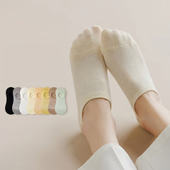 8 Pairs Cartoon Bear Print Socks Soft & Lightweight Low Cut Ankle Socks