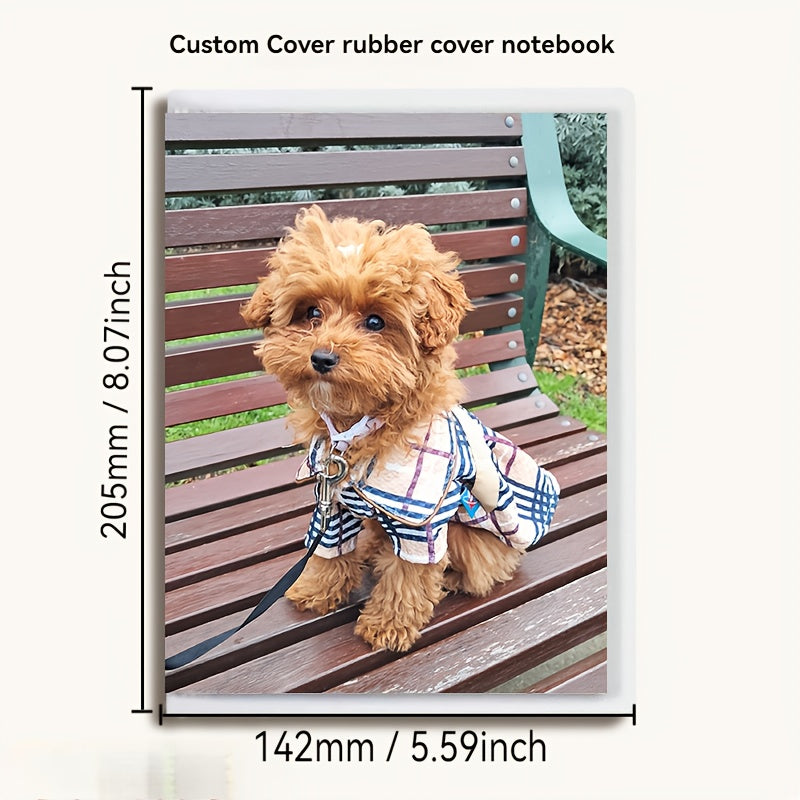 Personalized Waterproof Soft Cover Notebook with Custom Photo Rubber Sleeve