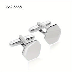 925 Sterling Silver Hexagon Cufflinks Shirt Cufflinks Versatile Accessories