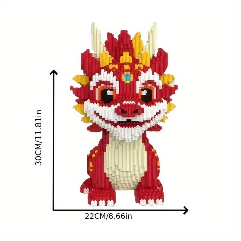 7500pcs Chinese Dragon Micro Particle Puzzle Building Blocks Model Decoration